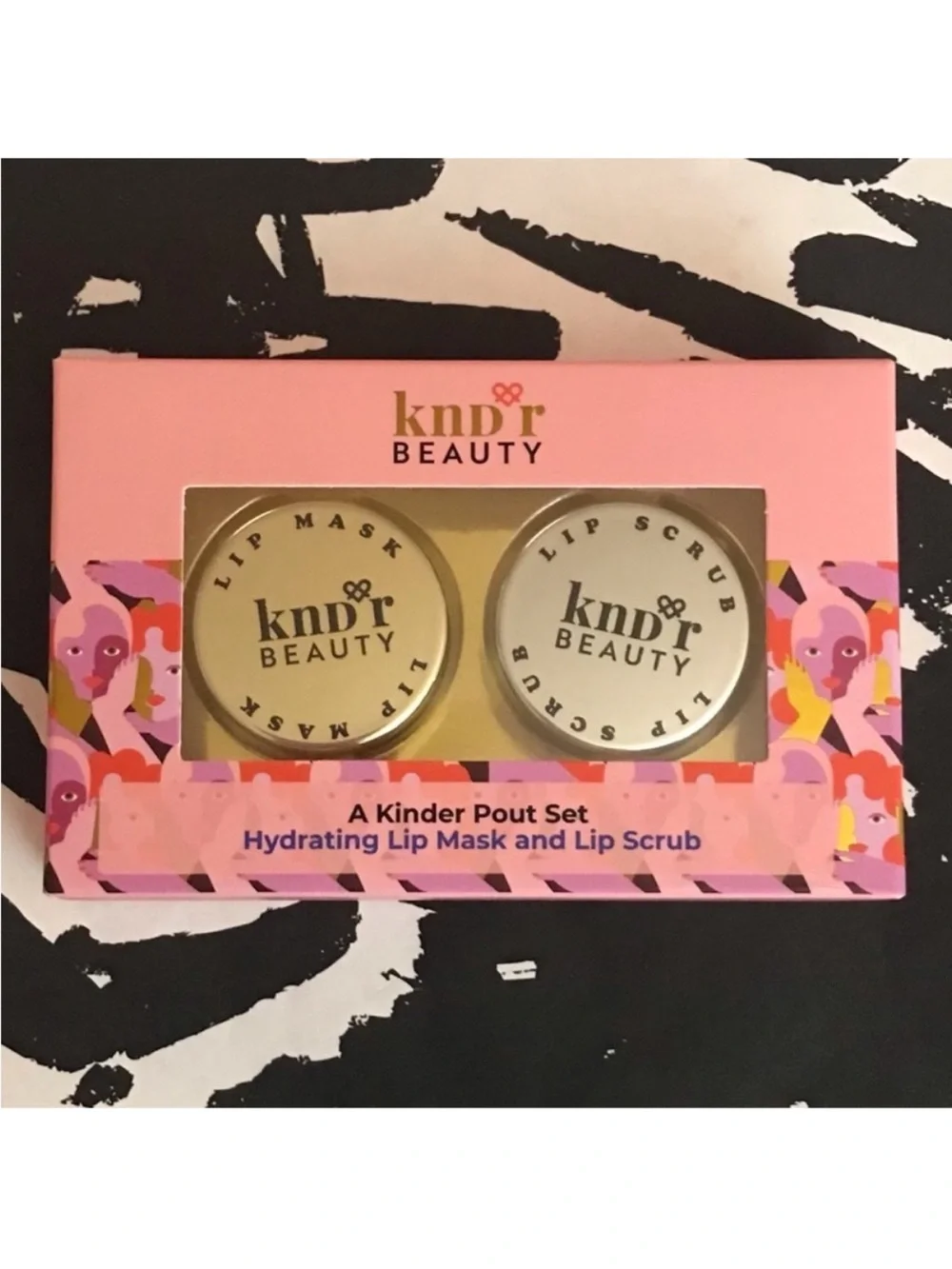 kndr Beauty Lip Mask and Scrub Set - A Kinder Pout Set, 2 x 0.14 oz / 4 g